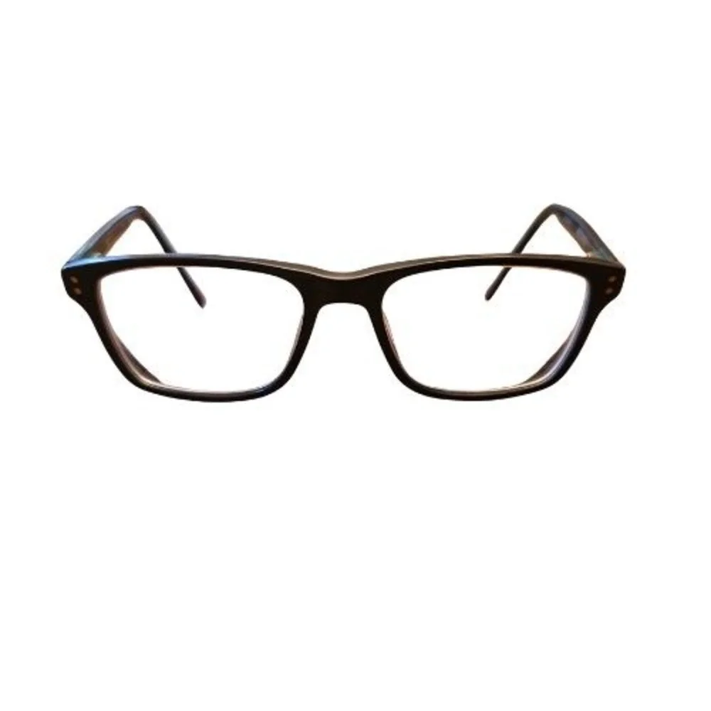 Nike 7090 Black Rectangular‎ Eyeglasses Frames Only Modern Style Green Accents
